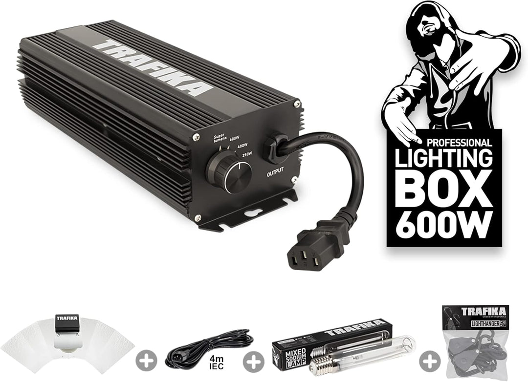 TRAFIKA PFLANZENBELEUCHTUNGS-KIT ELEKTRONISCHES VORSCHALTGERÄT 600W: DIGITALES Ballast 600W + Leucht