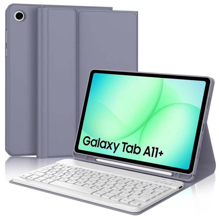 IVEOPPE Hülle mit Tastatur für Samsung Galaxy Tab A11 Plus 11 Zoll 2025, Tastatur für Samsung Teblet