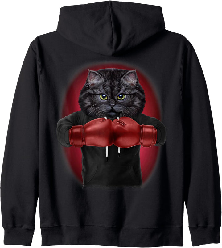 Boxchampion Tabby Katze Boxer Kapuzenjacke
