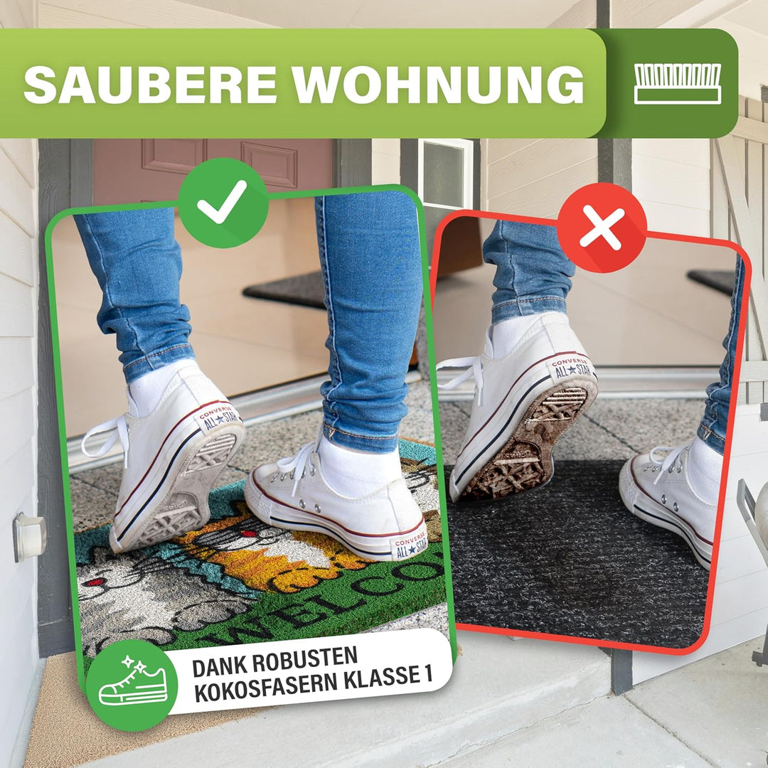 Fussmatte Kokos [Wetterfest] - extrem robust - Fussabtreter aussen - die Kokosmatte Fussmatte aussen