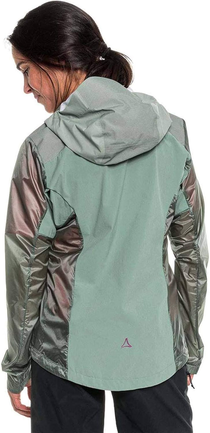 Schöffel Damen Hybrid Jkt Flow Trail L, extrem leichte, atmungsaktive MTB Jacke, wasserabweisende Fa