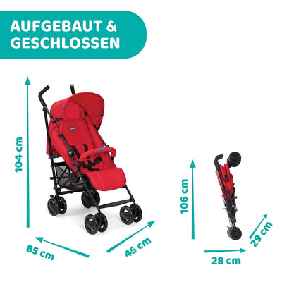 Chicco London Up Leichter Zusammenklappbarer Kinderwagen von 0 Monaten bis 15 kg, Verstellbarer und