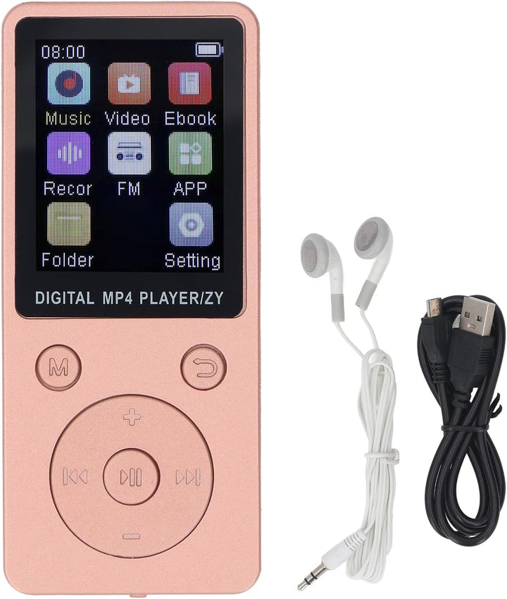 MP3-Player mit Bluetooth, Tragbarer Musik-Player mit 1,8-Zoll-Bildschirm und 64-GB-Speicherkarte, Ra