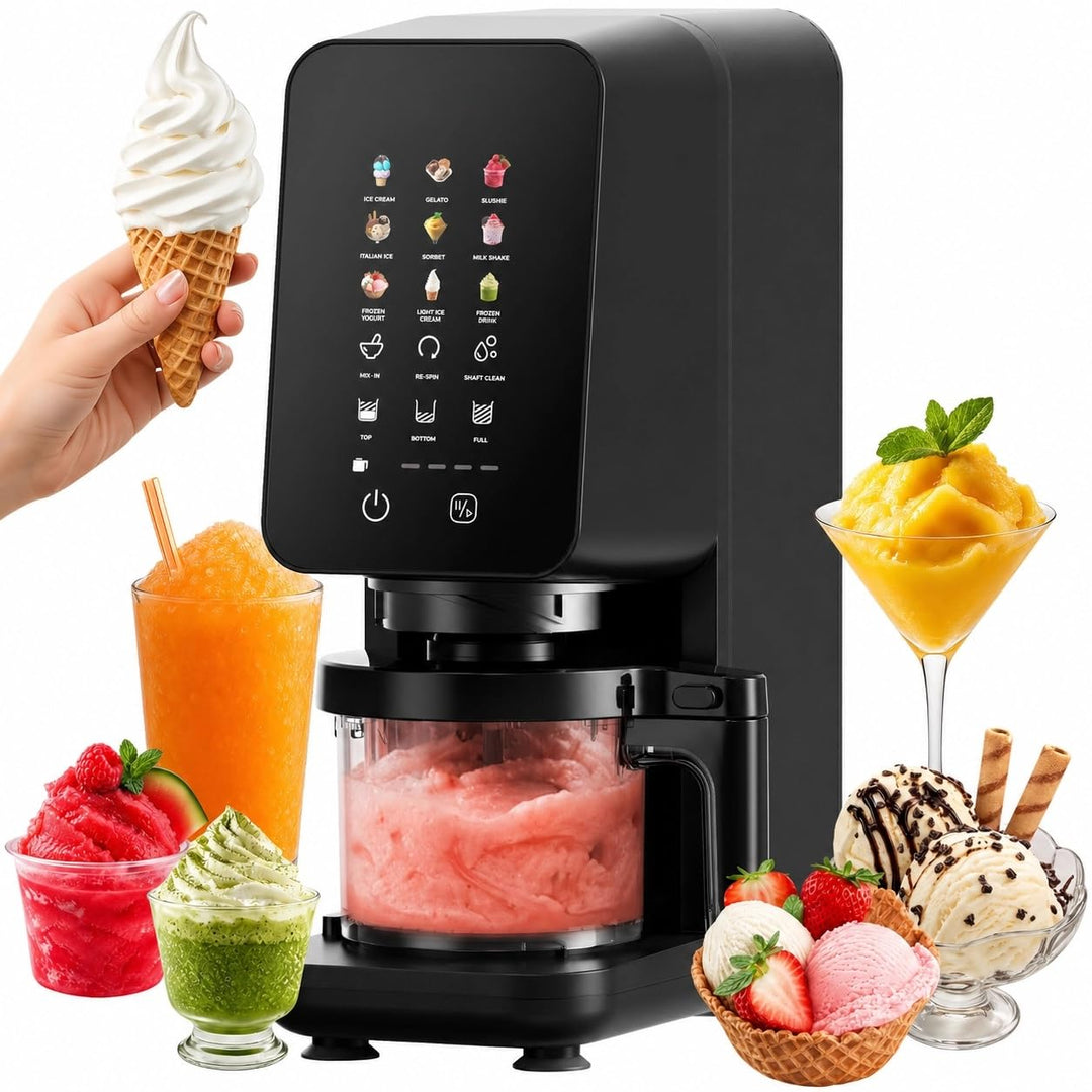 4Swiss Eismaschine Softeismaschine Ice Cream Maker Speiseeismaschine Eismaker für Slush Frozen Yogur
