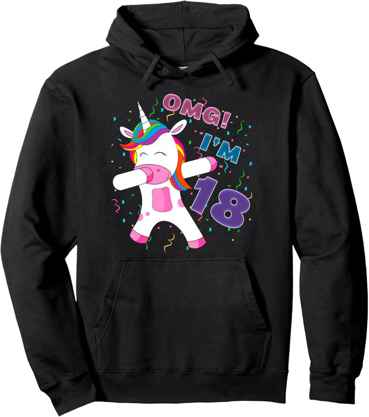 Endlich 18 Geburtstag Geschenk für Mädchen OMG im 18 Pullover Hoodie
