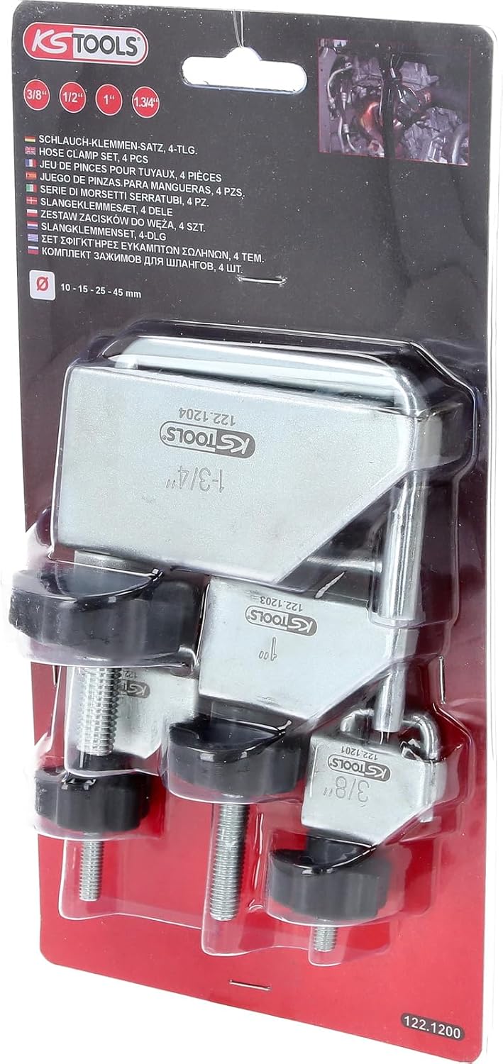 KS Tools 122.1200 Schlauch-Klemmen-Satz, 4-tlg.