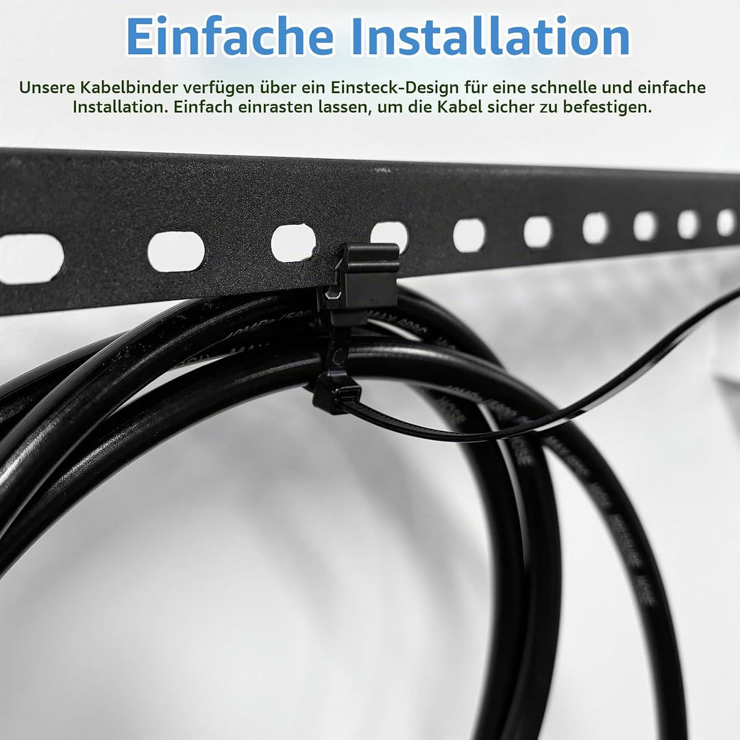 Kabelbinder mit Clip Kabelbinderhalter - 20X PV Kabelbinder UV Beständig mit Clip, Kabelbinder mit R