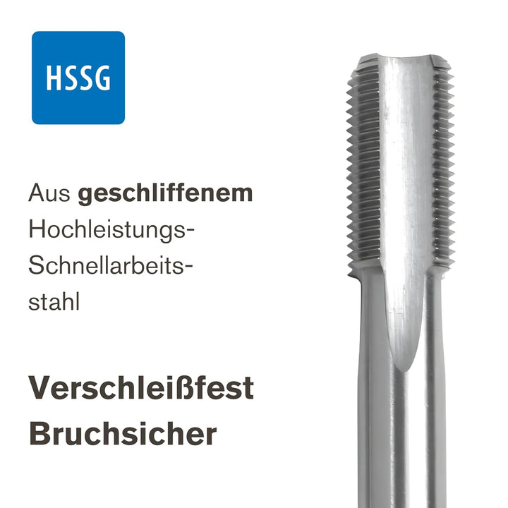 Handgewindebohrer Satz MF12 | 2-teilig | DIN 2181 HSS-G | Gewindeschneider MF 12 x 1,25 | Gewindeboh