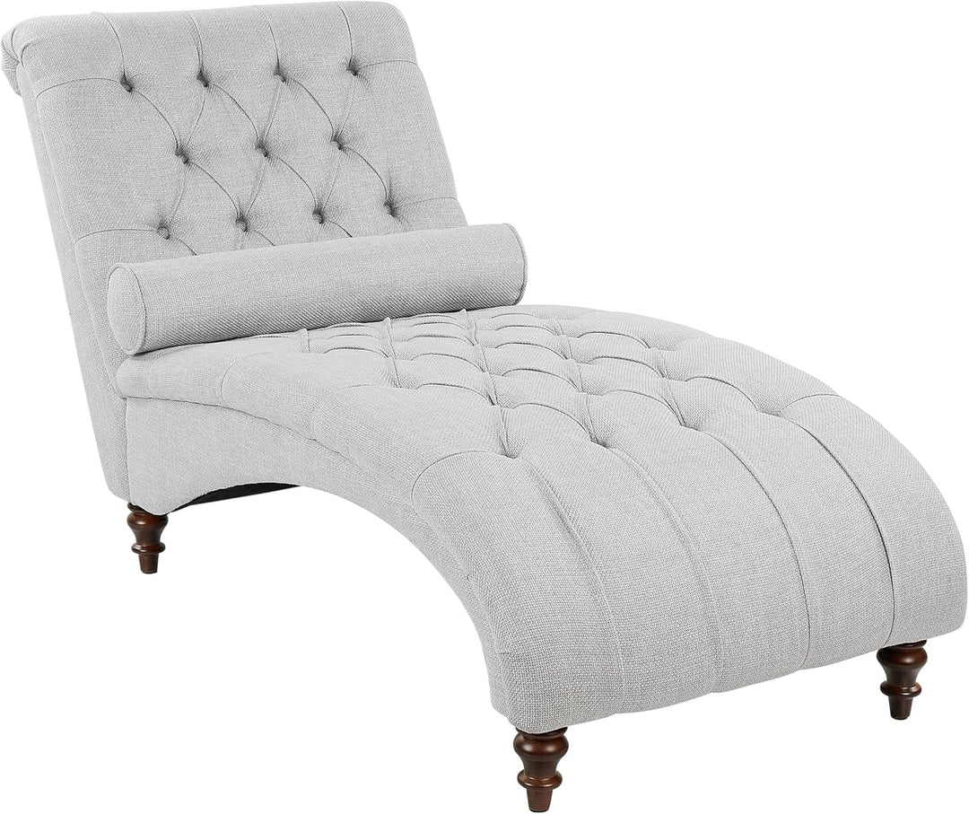 Moderne Chaiselongue in Grau Stoffbezug Muret