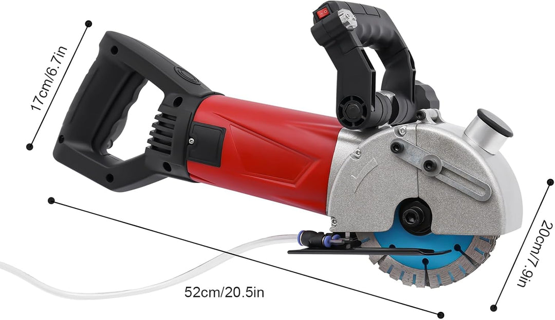 Mauernutfräse 2800W Schlitzmaschine mit Laser - Wandhobelmaschine für Beton, Holz und mehr - Inklusi