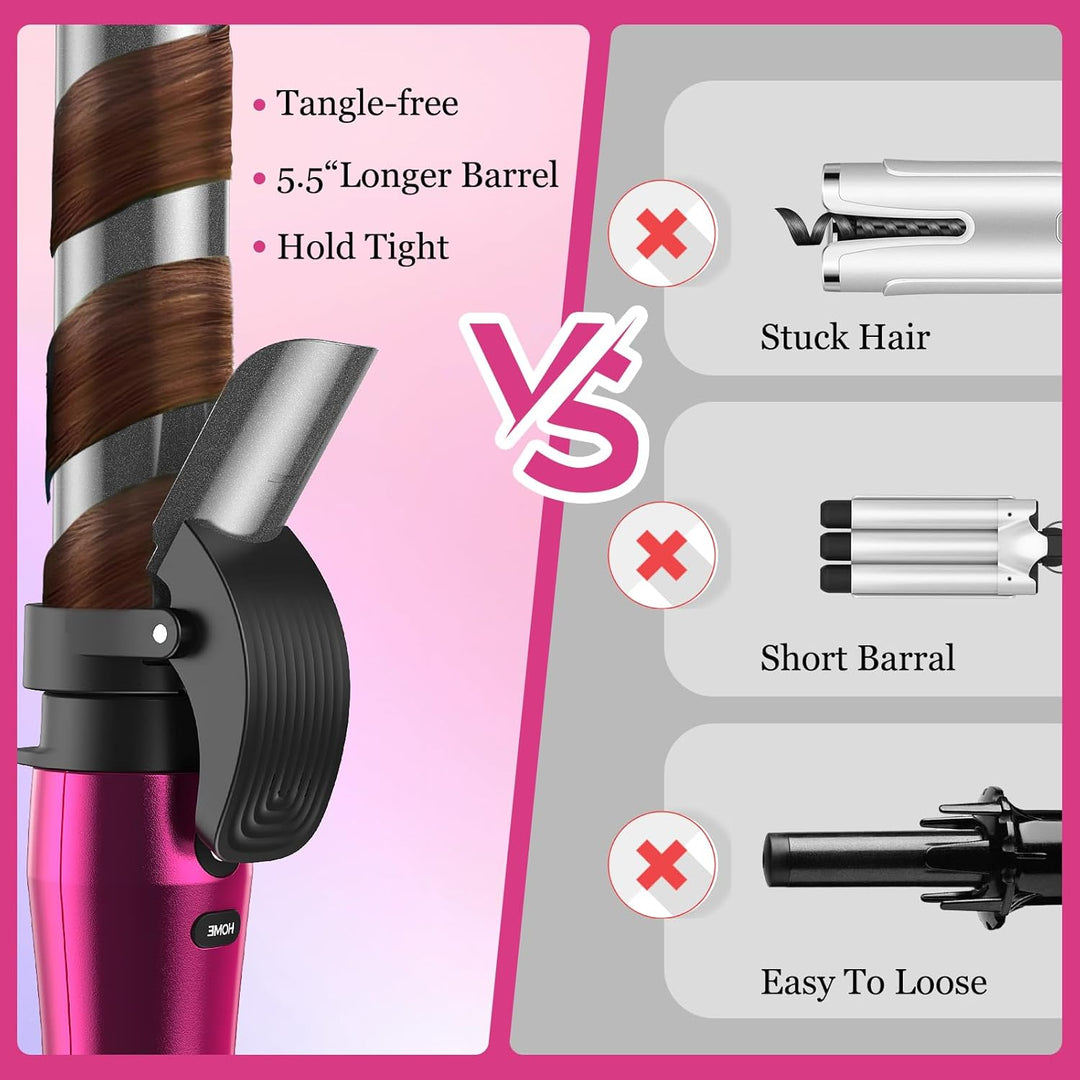 3 in 1 Lockenstab Automatisch Negatives Ion 360° Rotierender, 9/25/32 mm, Automatic Hair Curler, Aut