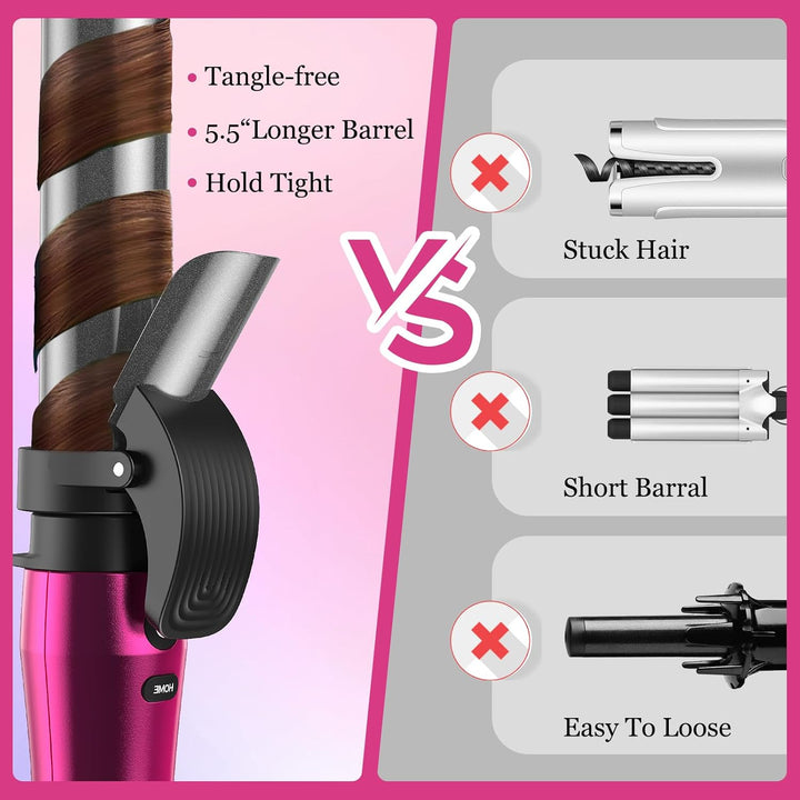 3 in 1 Lockenstab Automatisch Negatives Ion 360° Rotierender, 9/25/32 mm, Automatic Hair Curler, Aut