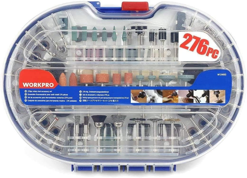 WORKPRO Multifunktionswerkzeug Zubehör Set Drehwerkzeug 276 tlg. Mehrzweck Zubehörset zum Schneiden,