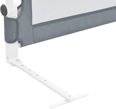 homiuse Kleinkind-Bettschutzgitter Grau 150x42 cm Bettumrandung Babybett Bettgitter Rausfallschutz B
