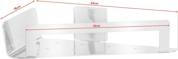 tesa EXXCLUSIV Eck-Duschablage, verchromt - Duschkorb zur Wandbefestigung ohne Bohren, inkl. Klebelö