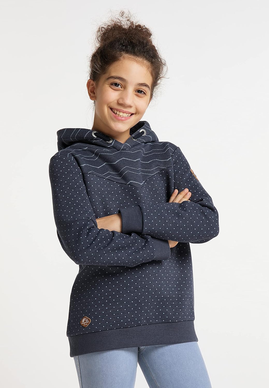 Ragwear Kristla Sweat Mädchen Sweatshirt mt Kapuze Kapuzenpullover Sweater Pullover aus weicher Baum