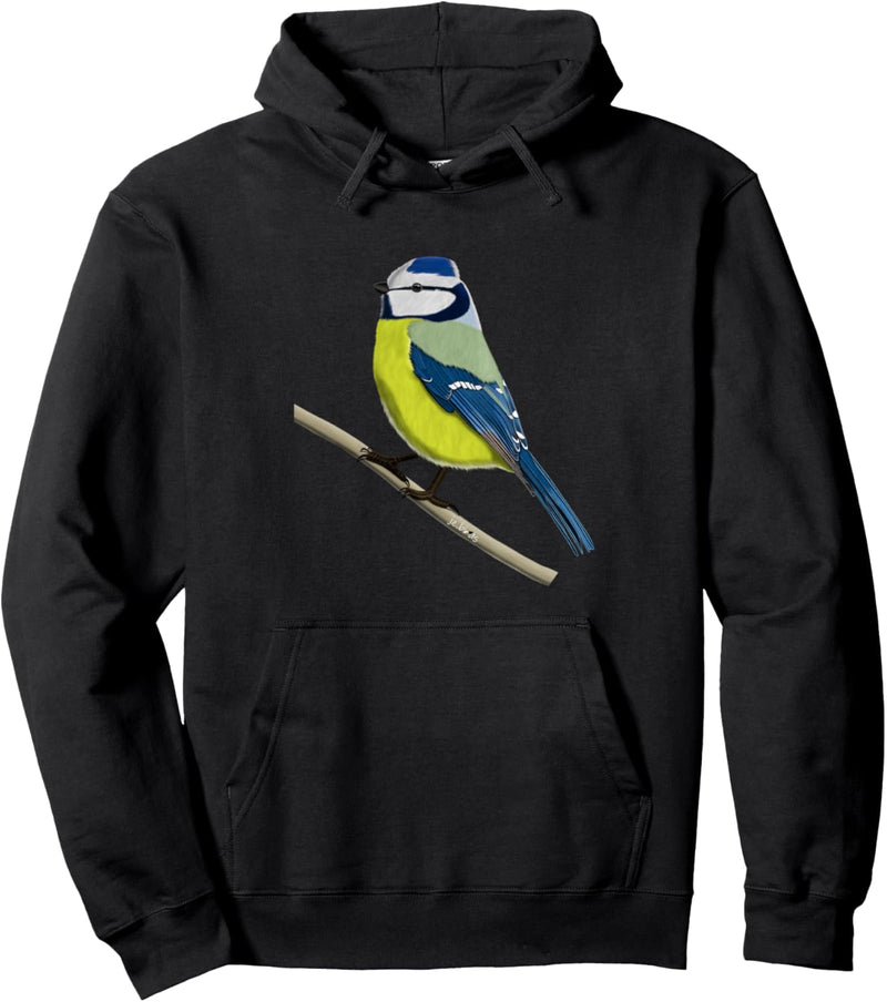 Blaumeise Vogel Singvogel Vogelfreund Ornithologe Biologe Pullover Hoodie