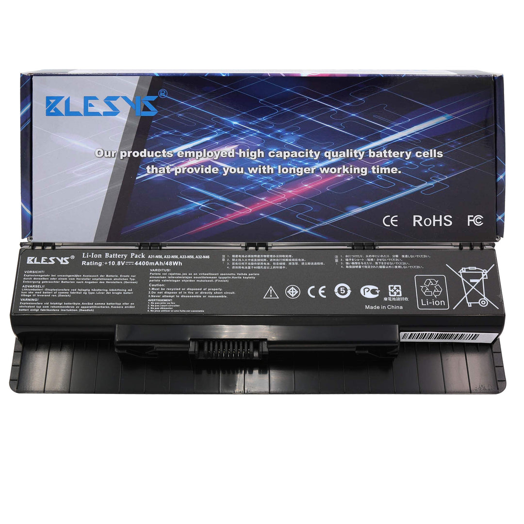 BLESYS A31-N56 A32-N56 Kompatibel mit Laptop akku ASUS N76V N76VB N76VJ N76VM N76VZ PC Batterie 10.8