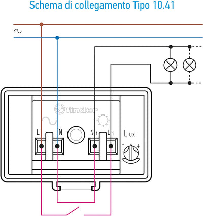 Finder 104182300000PAS Dämmerungsschalter, aus einem Stück, 1 Schliesser, 16 A, 230 V