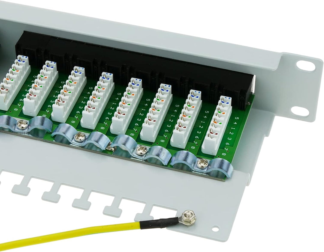 RackMatic - Patch-Panel 1HE 24 RJ45 UTP Cat.5e Weiss kamm