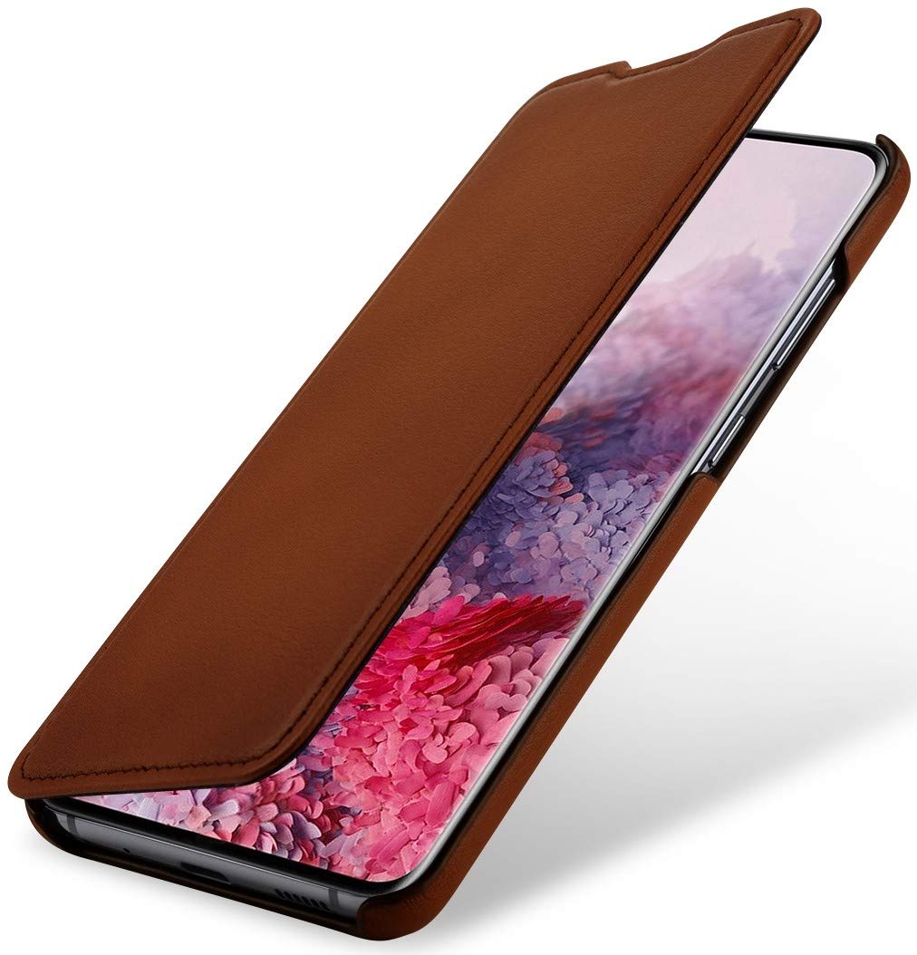 STILGUT Book Case kompatibel mit Samsung Galaxy S20 Hülle aus Leder zum Klappen, Klapphülle, Handyhü