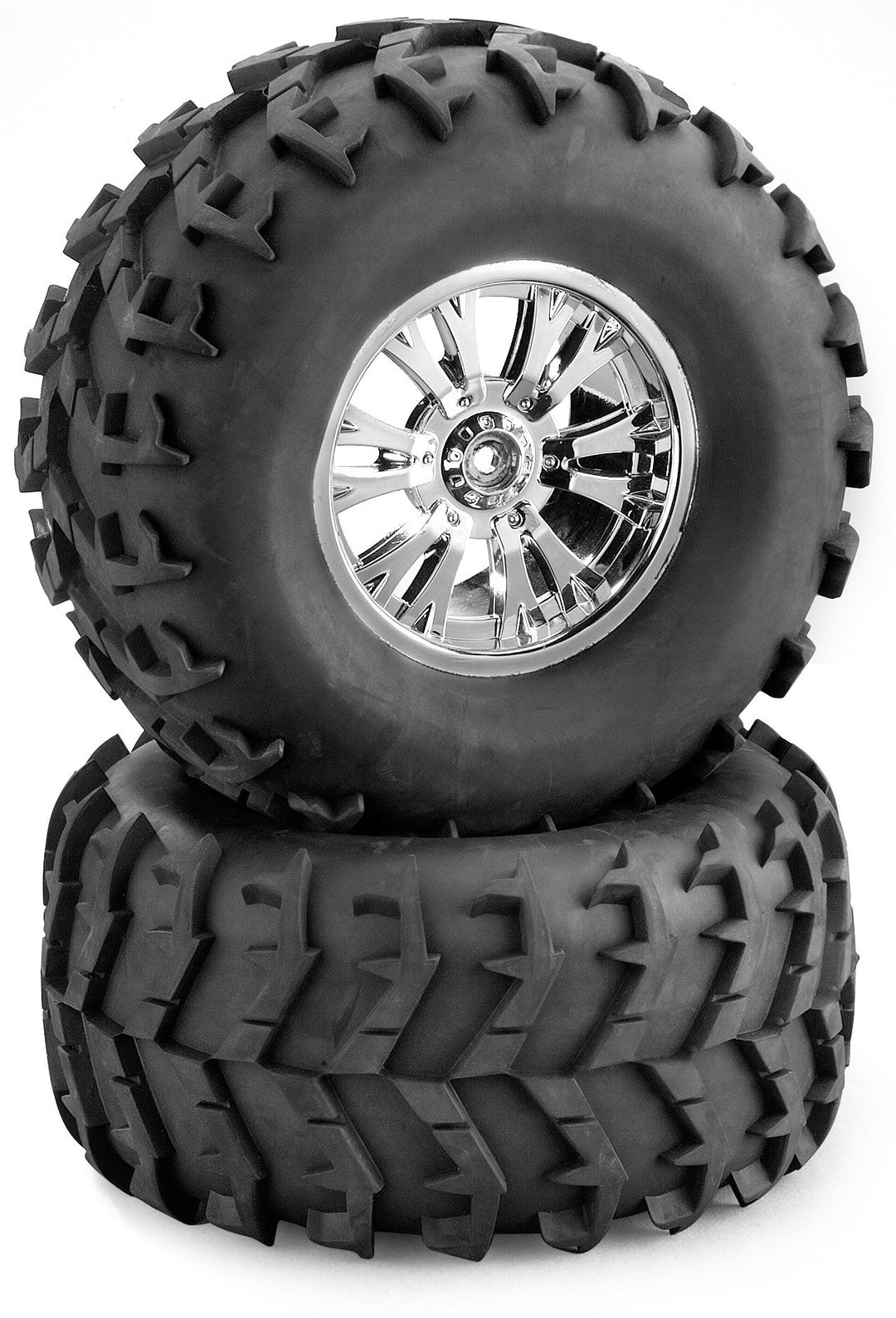 Carson 500900086 - 1:8 Reifen-/Felgen Set Raptor, Modellbauzubehör, 17 mm, 2 Stück, schwarz