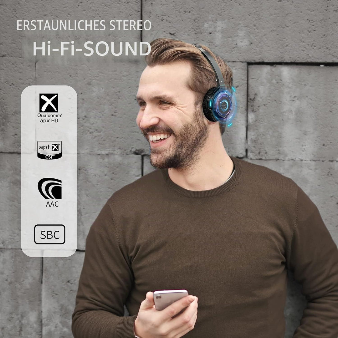 SoundMAGIC P23BT Handy On-Ear Bluetooth Headphones, CVC Noise Cancelling Microphone HiFi Sound Stabl