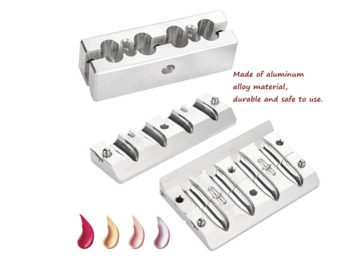 DIY Lippenstiftform, Lippenbalsam machen Tool Kit Set, 4 Kavitäten DIY Lippenstiftform Aluminiumlegi