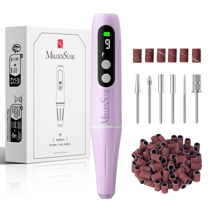 MelodySusie Nagelfräser Kabellos, Elektrische Nagelfeile für Gelnägel Acrylnägel, PC90G Fräser Nägel