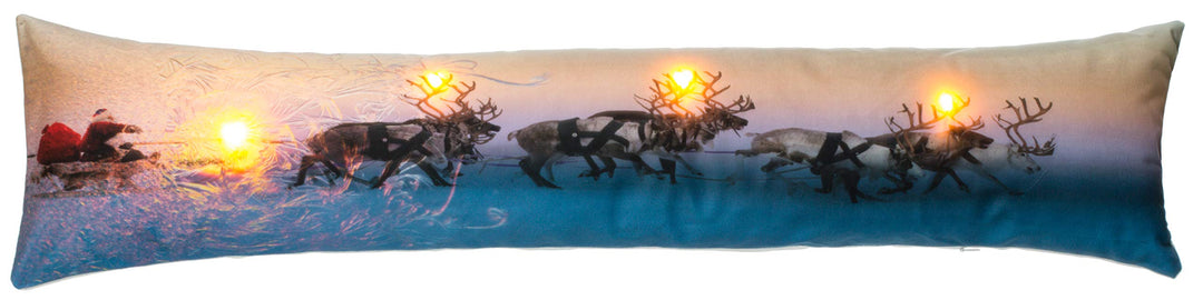 Brandsseller Weihnacht Zugluftstopper LED Beleuchtet Timer Dekokissen Windstopper 90x20 cm (90x20 cm