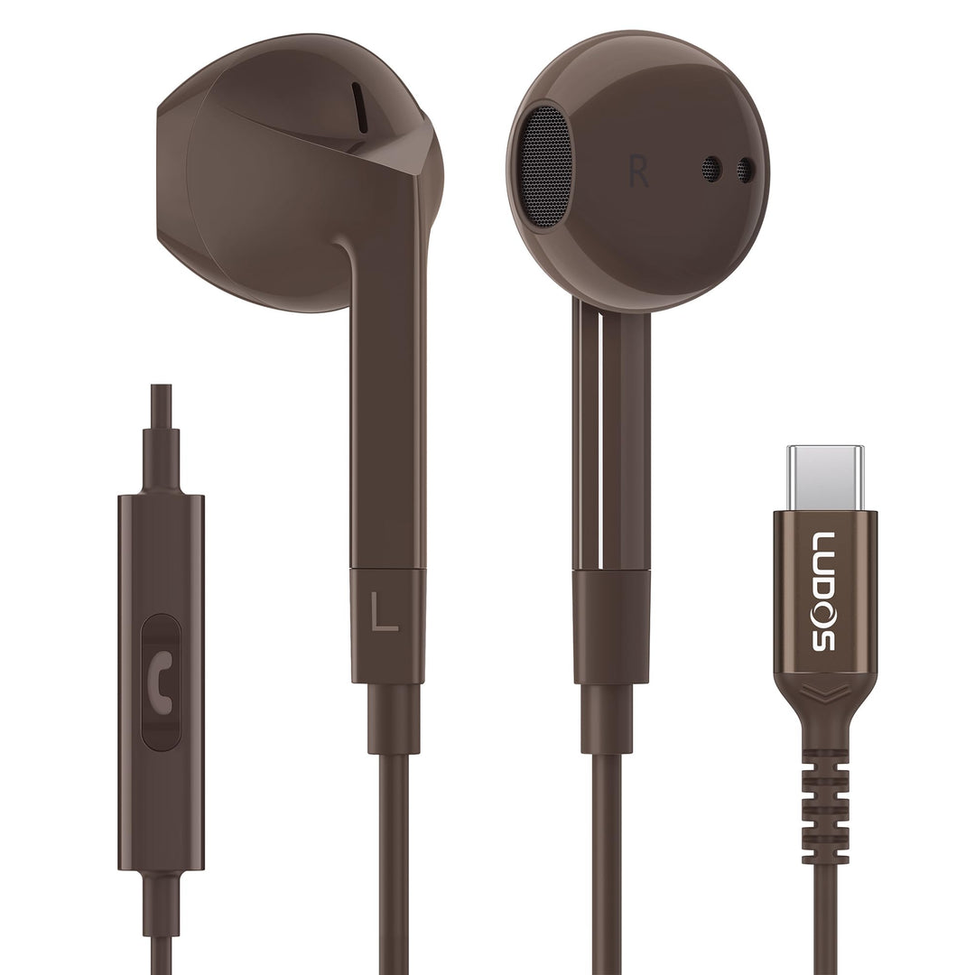 LUDOS FEROX USB C Kopfhörer, 5 Jahre Garantie für iPhone 16 15 Pro Max Plus Samsung Galaxy S24 S23 U