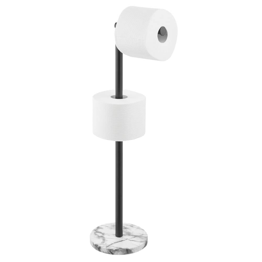 mDesign Toilettenpapierhalter frei stehend – moderner Papierrollenhalter für Badezimmer & Gäste-WC –