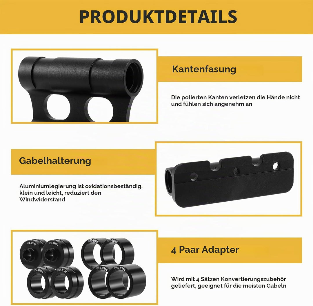 Gabelhalterung Fahrrad, Vielseitiger Bike Block Gabelhalterung Auto Fahrrad Dachträger Gabelhalterun
