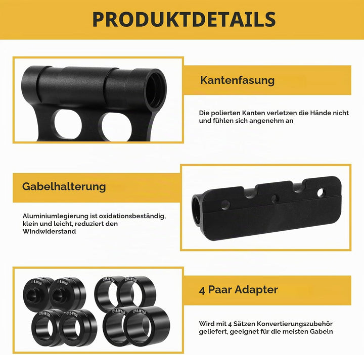 Gabelhalterung Fahrrad, Vielseitiger Bike Block Gabelhalterung Auto Fahrrad Dachträger Gabelhalterun