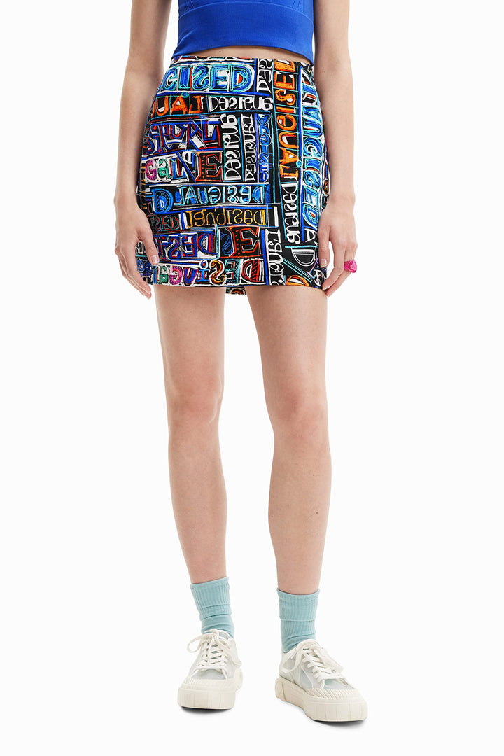 Desigual Damen Skirt S Schwarz, S Schwarz
