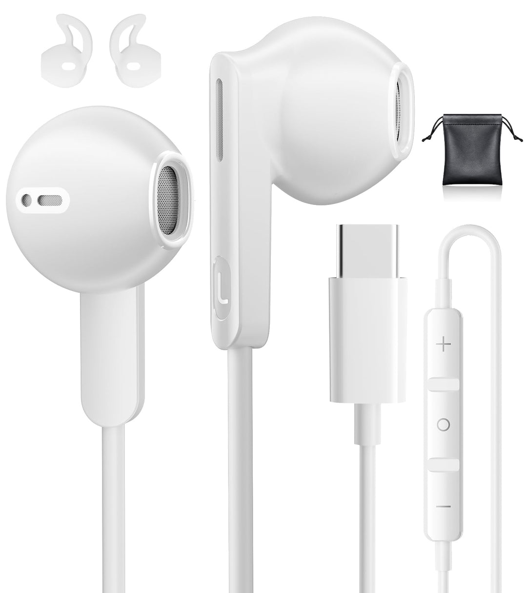 USB C Kopfhörer für Samsung Galaxy S26 S25 S24 Ultra A56 A55 iPhone 17 Kopfhörer mit Kabel USB C Hea