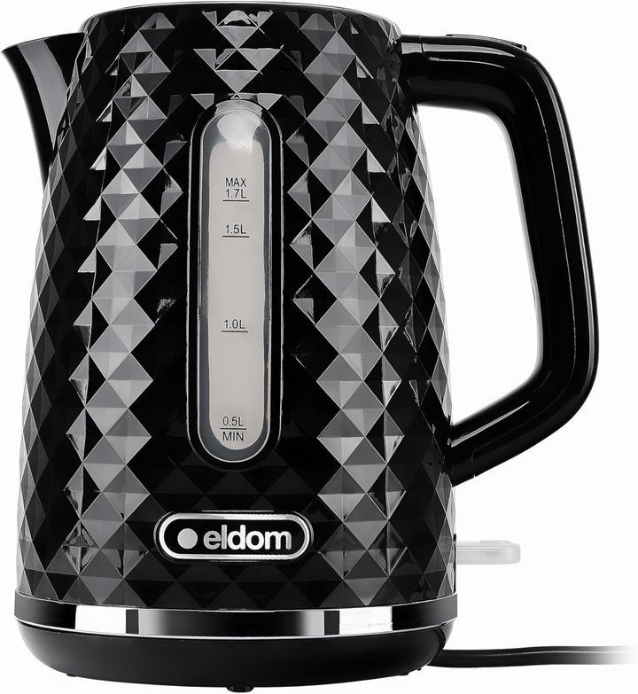 eldom C280 Wasserkocher | 1,7 Liter Kapazität | Retro Teekocher mit 2200W Leistung | 360°-Sockel | W