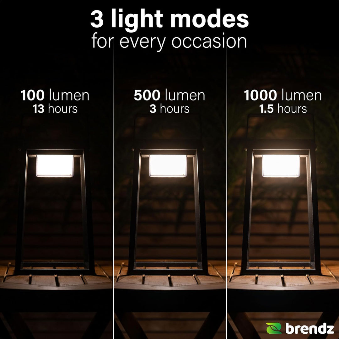 Brendz YUMA LED Solar Laterne, Laterne für draussen, IP44 wasserfest, RGB Gartendeko Solar mit 3 Lic