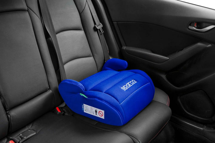 Sparco Autositz-Erhöhung für Kleinkinder Blau i-Size für Jungen und Mädchen. Zugelassen nach ECE R12