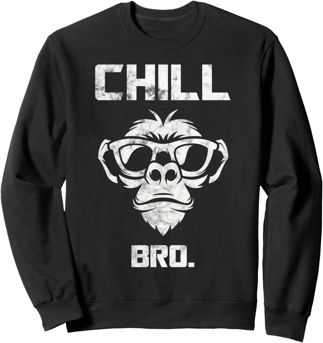Chill Bro - Cooler Affe mit Sonnebrille Geschenkidee Sweatshirt