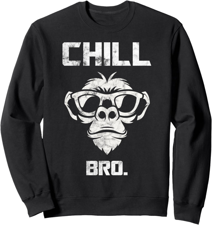 Chill Bro - Cooler Affe mit Sonnebrille Geschenkidee Sweatshirt