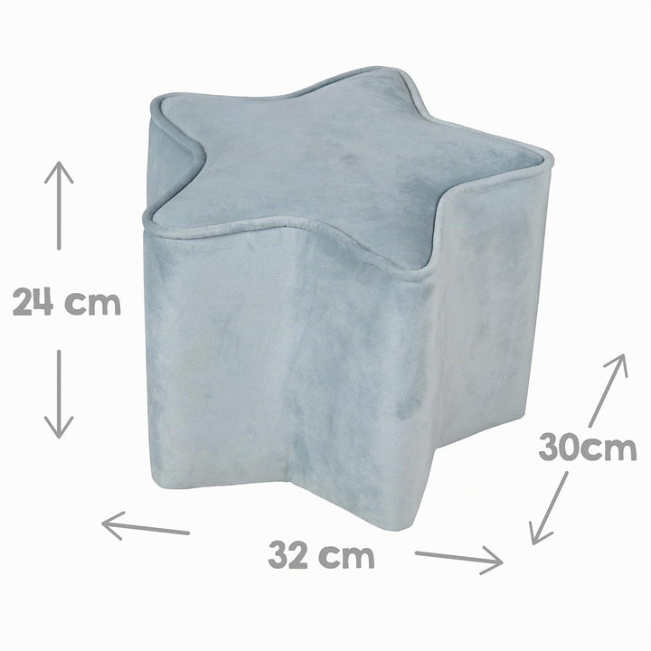 roba Baumann GmbH Kinderhocker in Sternform - Lil Sofa, Hellblau, 24 cm Sternform Hellblau/Sky, Ster