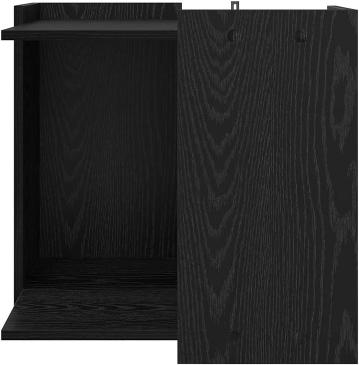 vidaXL Katzenstreu Box Umzäunung Schwarz Eichen-Optik 53 x 53 x 51 cm, Katzenmöbel für Wohnzimmer, s