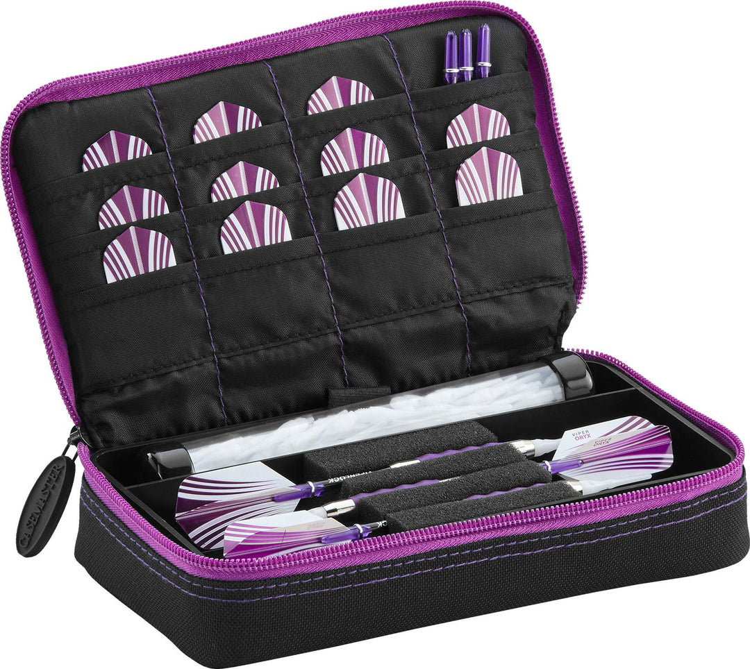 Casemaster Plazma Dartkoffer für weiche Dartpfeile mit Stahlspitze, für 3 Dartpfeile und integrierte