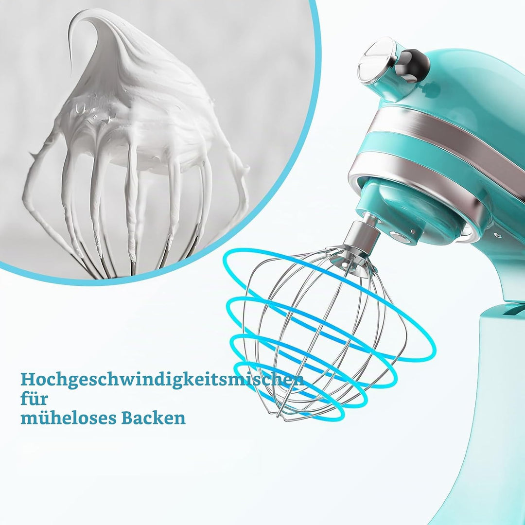 Edelstahl Schneebesen für KitchenAid Zubehör, Peitsche für KitchenAid Schneebesenaufsatz, 4,5–5 qt m