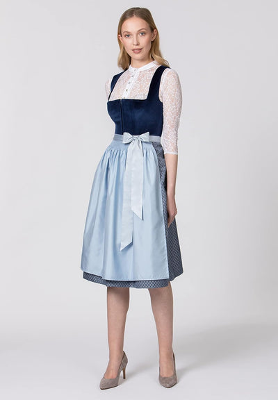 Stockerpoint Damen Dirndl Aida Kleid für besondere Anlässe 40 Blau, 40 Blau