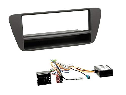 1 Din Radio Einbauset Blende Radioanschlusskabel Antennenadapter für Audi Q3 (8U) ab 2011 incl. Canb