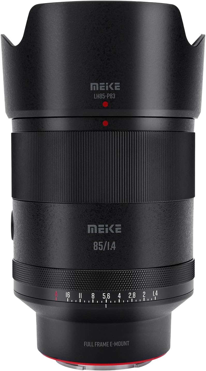 Meike 85mm F1.4 Autofokus Vollformat STM Schrittmotor Portraitobjektiv Kompatibel mit Sony E Mount K