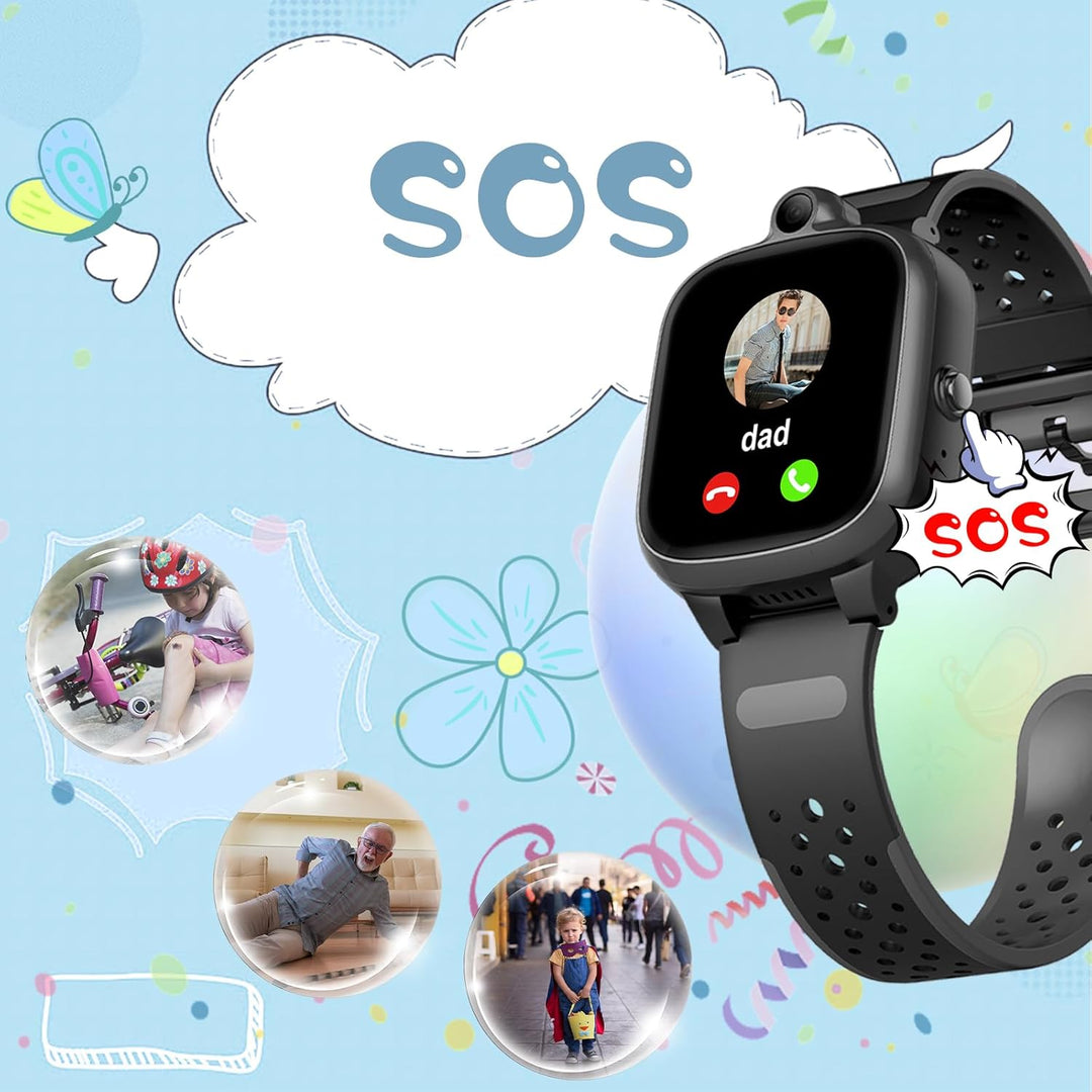 4G Smartwatch Kinder mit GPS und Telefon, Touchscreen Smart Watch Kinder mit WiFi, Videoanruf, Kamer