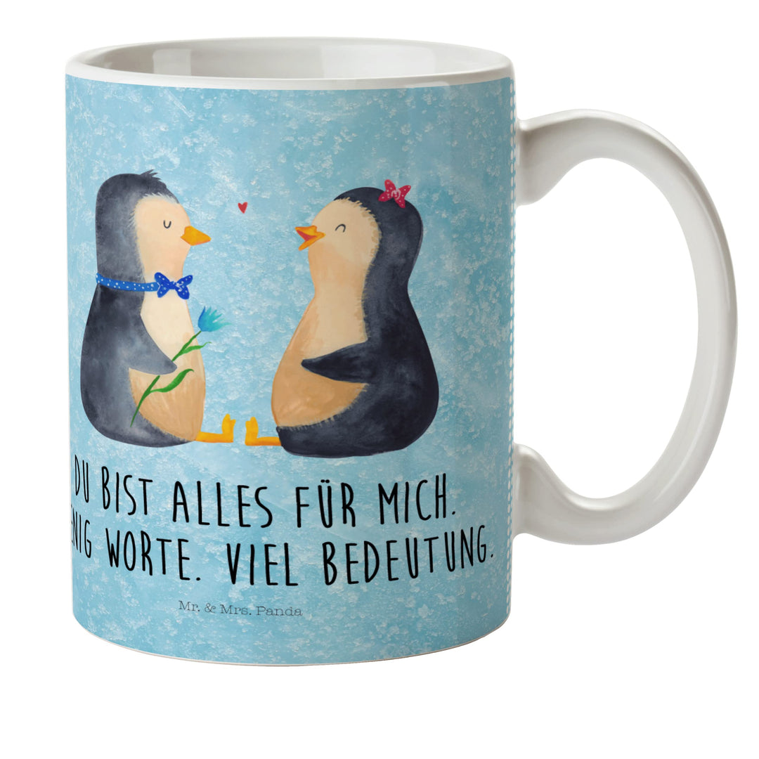 Mr. & Mrs. Panda Trinklernbecher Pinguin Pärchen - Geschenk, Mehrwegbecher, Liebe, Kinderbecher, Pot